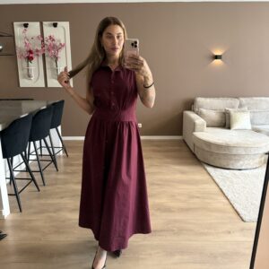THE SAN SIRO DRESS - BORDEAUX