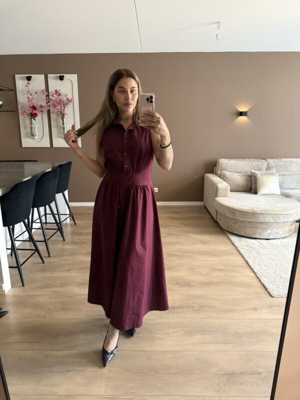 THE SAN SIRO DRESS - BORDEAUX
