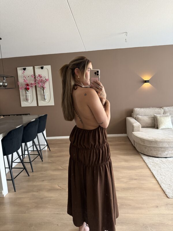 THE OPEN AISH DRESS - CHOCO - Afbeelding 2