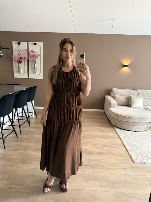 THE OPEN AISH DRESS - CHOCO