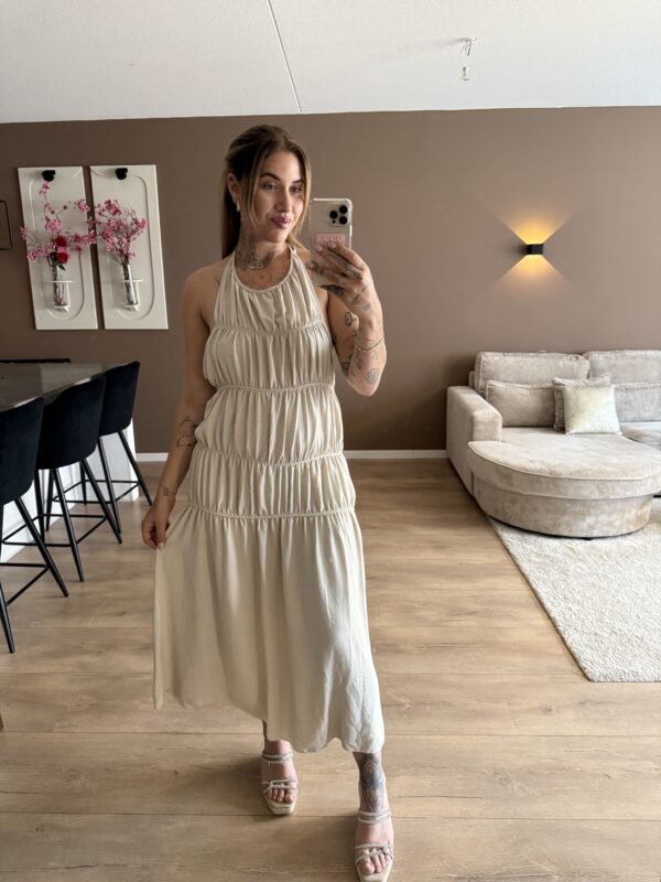 THE OPEN AISH DRESS - BEIGE