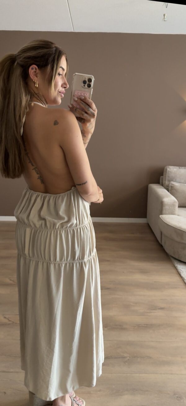 THE OPEN AISH DRESS - BEIGE - Afbeelding 2