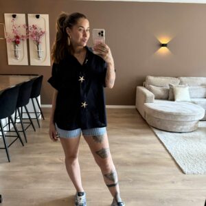 THE OVERSIZED TREND BLOUSE - NAVY BLUE