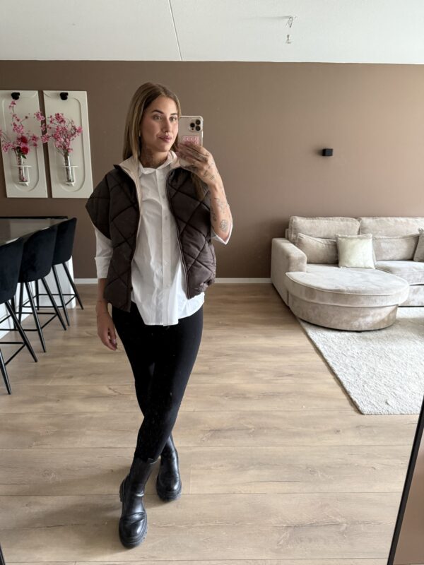 Reversible body warmer choco - Afbeelding 2