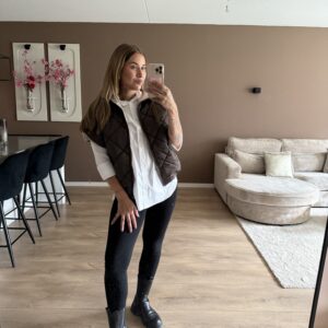 Reversible body warmer choco
