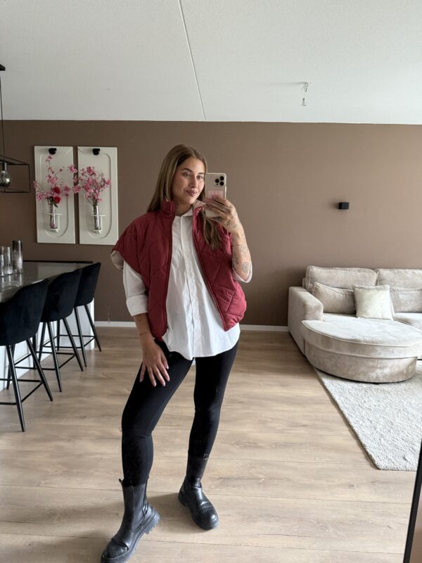 Reversible body warmer Bordeaux - Afbeelding 4