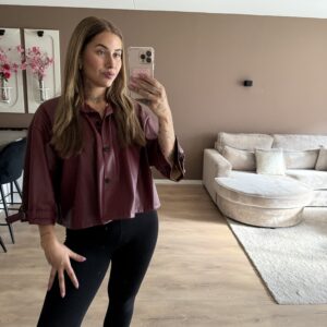 Leren trance coat
