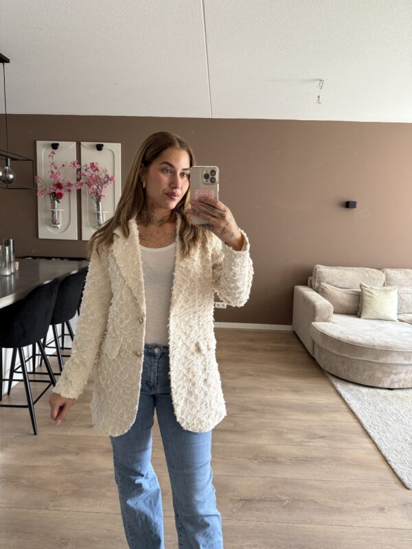 Ruffle blazer beige - Afbeelding 2